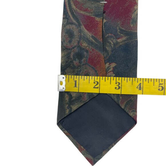 Bill Blass Floral Paisley Vintage Art Silk Tie - Picture 5 of 6